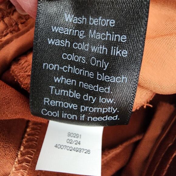 Simply Vera Wang Women Wide Leg Palazzo Cropped Culotte Pants Pleated Silky Med - Picture 11 of 11